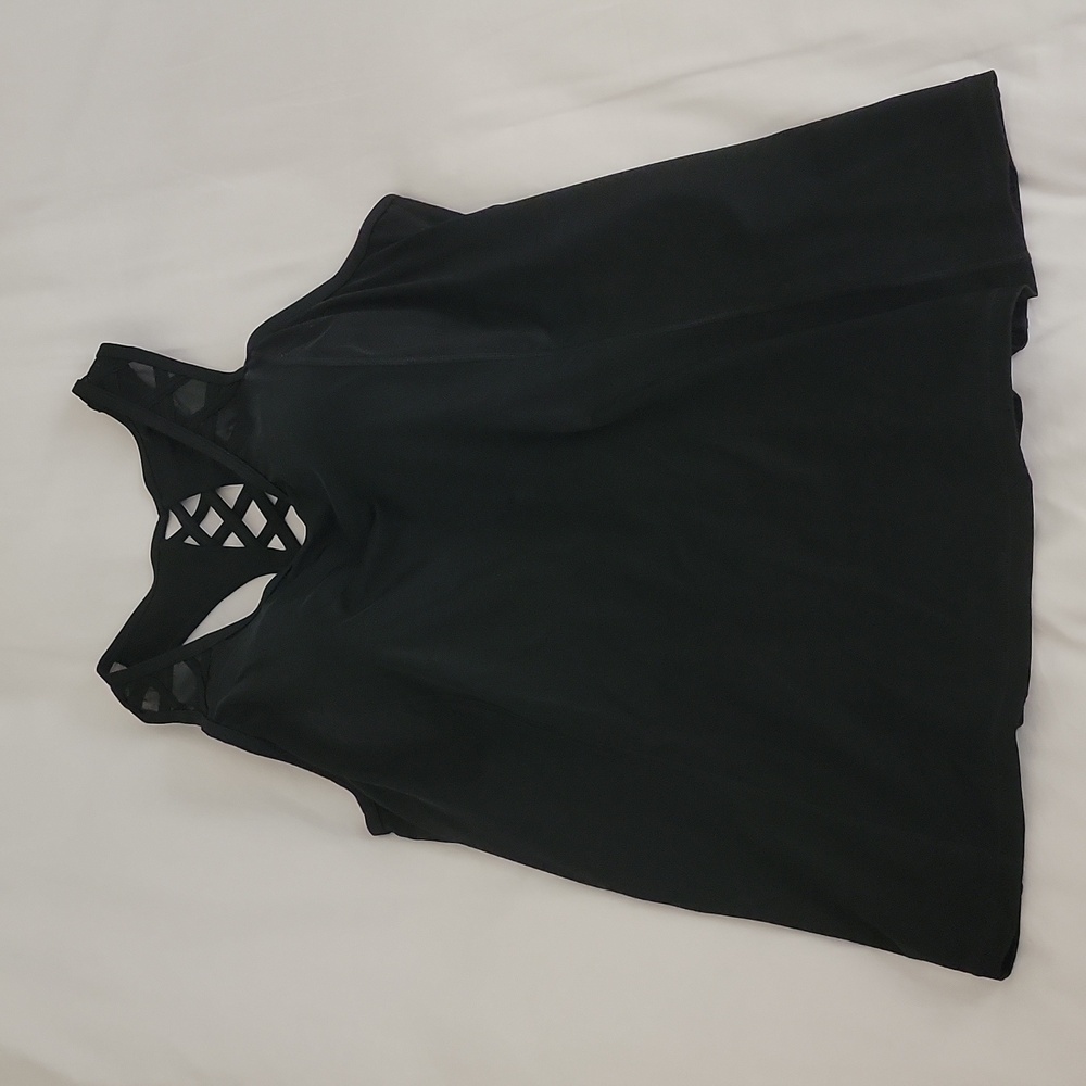 Swim by Cacique 42D Black Tankini Top